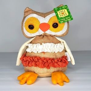 Fall Decor Burlap Owl